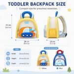 Cute Toddler School Backpack Durable Bag for Boys & Girls Ages 2-4 – Yellow (7)