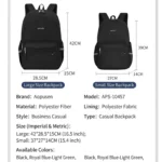 Business Casual Lightweight Backpack Ergonomic School Travel Laptop Bag (8)
