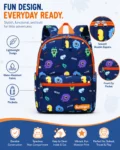 Kids Preschool Backpack Monster Bunny Water Resistant School Bag – Pink (8)