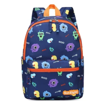 Kids Preschool Backpack Monster Bunny Water Resistant School Bag - Navy Blue
