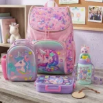 4-Piece Unicorn Backpack Set for Girls School Bag Lunch Box Bottle and Lunch Bag (1)