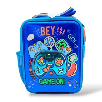 Axyn 3D Game On Insulated Lunch Bag Kids Thermal School Lunch Tote with Strap
