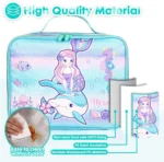 Axyn Mermaid Insulated Lunch Bag for Kids Large Thermal Lunch Tote School Food Carrier (7)