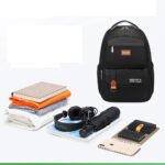 Binnes Black Laptop Backpack with USB Port Large Travel School Work Bookbag (1)