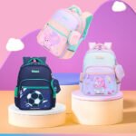 Kids Robot School Backpack with Pencil Case Lightweight Elementary Book Bag Blue (3)
