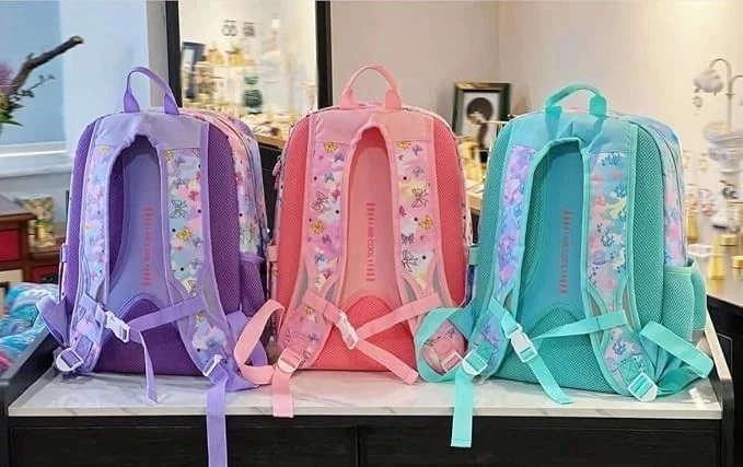 Cupcake Cartoon Backpack for Girls with Matching Pencil Case School Travel Bag (1)