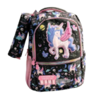 Unicorn Kids School Backpack with Pencil Case | Lightweight Book Bag for Girls