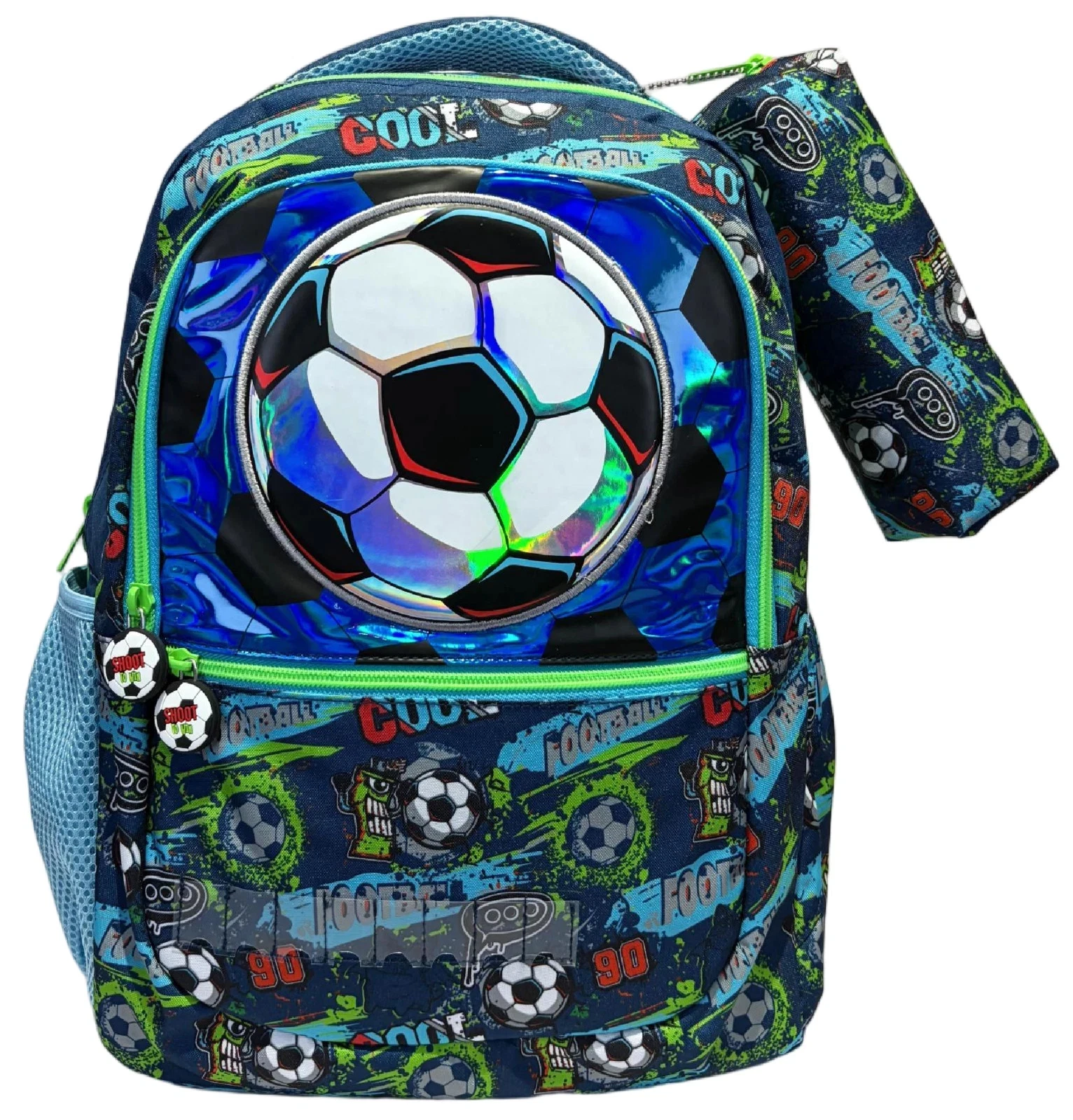 Cupcake Cartoon Backpack for Girls with Matching Pencil Case School Travel Bag (4)