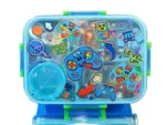 Video Game Lunch Box for Kids BPA-Free Bento Food Container with Compartments & Dip Cup