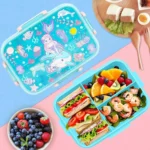 Dinosaur Lunch Box for Kids Reusable Leakproof Bento Snack Container with 3 Compartments (2)