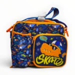 Kids Insulated Lunch Bag with Shoulder Strap Skateboard Theme School Lunch Box for Boys