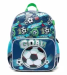 Football School Backpack for Kids Durable Goal Print Bookbag for Preschool & Elementary Boys (7)