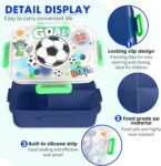Football Theme Kids Lunch Box BPA-Free Leakproof Bento Food Container for School (1)
