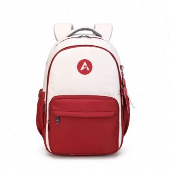 AXYN School Backpack 46.5cm Large Multi Pocket Bag for Boys Girls - Red