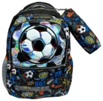 Kids Football Backpack Combo with Lunch Box & Reusable Water Bottle