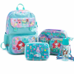 Kids Mermaid Backpack Set with Lunch Box, Insulated Bag & Water Bottle