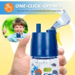 Kids Mermaid Water Bottle with Straw & Carry Strap BPA Free Leakproof School Sports Bottle (9)