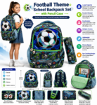 Cupcake Cartoon Backpack for Girls with Matching Pencil Case School Travel Bag (4)