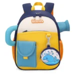 Kids Whale Preschool Backpack with Bottle Holder & Coin Pouch Lightweight School Bag