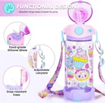 Kids Unicorn Cupcake Backpack Set with Lunch Bag, Bottle & Lunch Box (1)