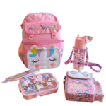 Kids Unicorn School Backpack Set with Lunch Bag, Bottle & Pencil Case