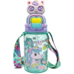 Kids Unicorn Water Bottle with Straw Leakproof BPA Free School Sports Bottle with Carry Strap (6)