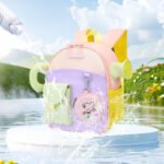 Kids Toddler Backpack with Safety Harness Cute Elephant School Bag Green Blue (7)
