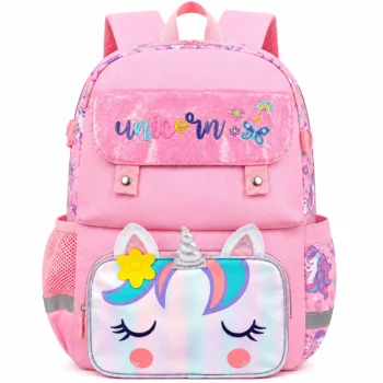 Girls Unicorn Elementary Backpack Lightweight Bookbag with Spacious Compartments