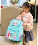Mermaid Kids School Backpack Lightweight Waterproof Bookbag for Girls with Side Pockets (7)