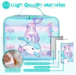 Mermaid School Backpack Set for Girls with Lunch Bag & Water Bottle (1)