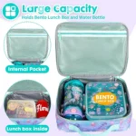 Mermaid School Backpack Set for Girls with Lunch Bag & Water Bottle (1)