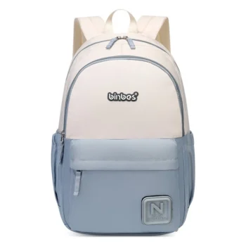 Lightweight School Backpack for Teens Large Capacity College Travel Bookbag Blue White