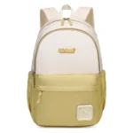 Minimalist School Backpack for Teens Large Capacity Travel Laptop Backpack Beige Khaki