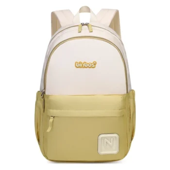 Minimalist School Backpack for Teens Large Capacity Travel Laptop Backpack Beige Khaki