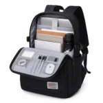 Multifunction Laptop Backpack Lightweight School Travel Work Bag – Black (1)